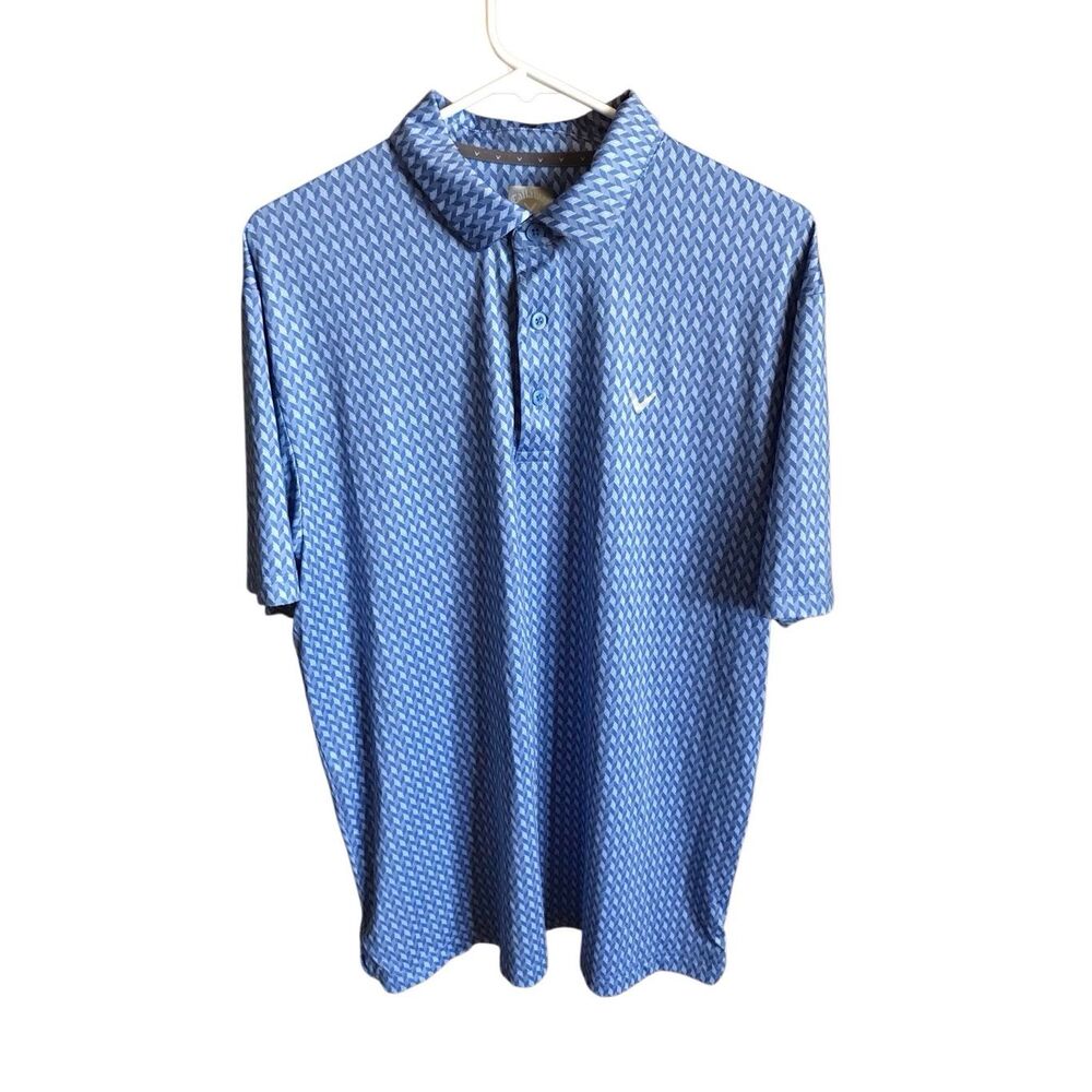 Callaway golf polo shirt men’s Size Large blue short sleeve athletic